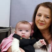 Elleyce Whiteley, 27, with her five-month-old son Jax