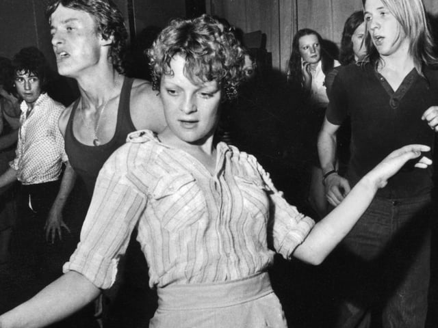 Northern Soul fans dancing at the all-nighters in Wigan Casino in the 1970s.