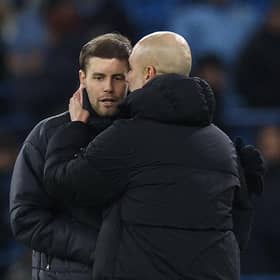 According to Opta, Fabian Hurzeler has become the first ever manager to avoid defeat in each of his first four top-flight meetings with Pep Guardiola. The 32-year-old has won two and drawn two against the Spaniard’s City side in the Premier League. Photo: DARREN STAPLES / AFP via Getty Images