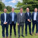 (l-r) Paul Clayton (Director at Nicklin), James Beardmore (DJH Chief Operating Officer), Mark Howell (Managing Director at Nicklin), David Wright (Director at Nicklin), and Scott Heath (DJH Chief Executive Officer).