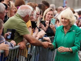 Queen Camilla meets wellwishers as she visits Enniskillen Castle