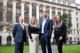 Pictured left to right, outside Arkwright House are Barnett Waddingham’s Adam Walker, Leanne Carpenter, Paul Leandro and Naomi Rees.