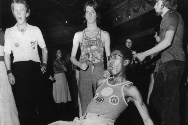 The energetic dancers at the allnighters at Wigan Casino in the mid 1970s.