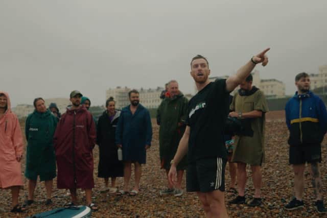 Dan and team on the beach