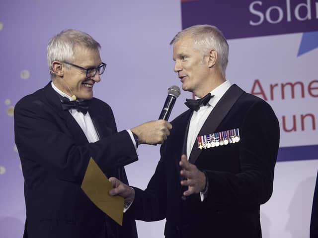 Jeremy Vine returned to host the 14th annual Soldiering On Awards with Minister for Veterans and People, Alistair Carns OBE MC MP
