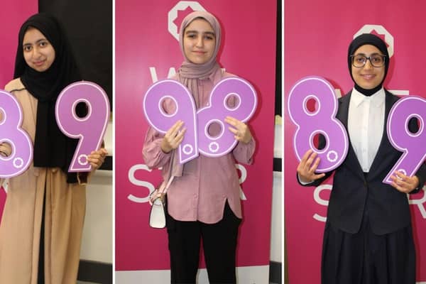 Maran, Zainab and Marwa celebrate their outstanding results