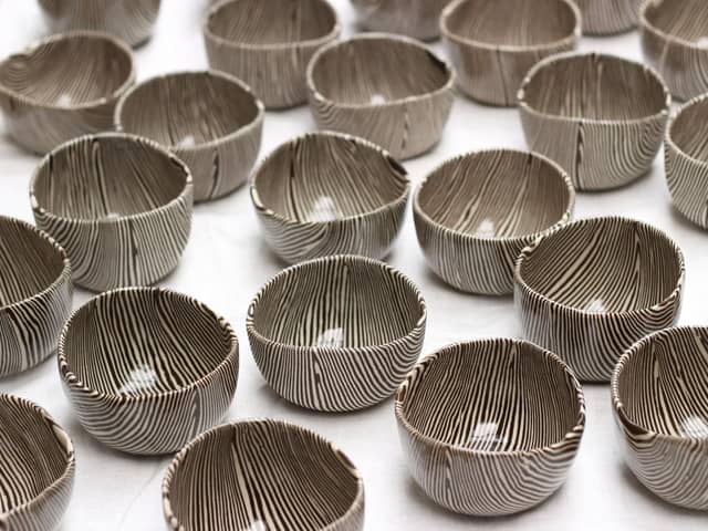 Nerikomi bowls by Sam Andrew