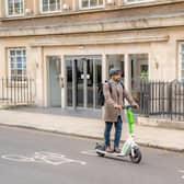 An upgraded Lime e-scooter