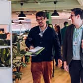 The Reply Manchester office opening and morning panel session on the ‘AI impact on the Greater Manchester Area’. Attendees on arrival.