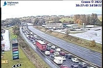 The M61 junction 6, Horwich, to junction 8, Chorley, northbound is closed due to a police incident this afternoon (October 14.)