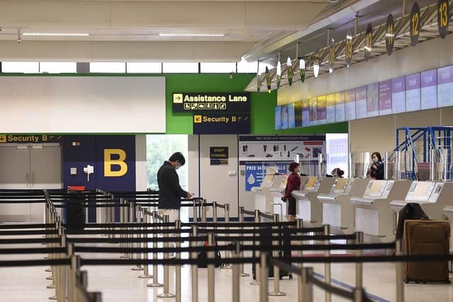 Terminal 1 of Manchester Airport in Manchester. (Pic credit: Oli Scarff / AFP via Getty Images)