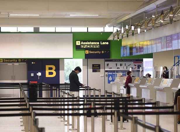 <p>Terminal 1 of Manchester Airport. (Pic credit: Oli Scarff / AFP via Getty Images)</p>