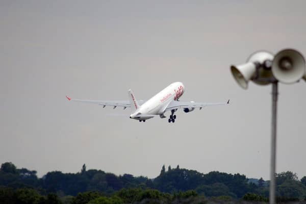 Planes departing Manchester Airport