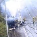 A lorry fire has led to M6 and M55 closures 