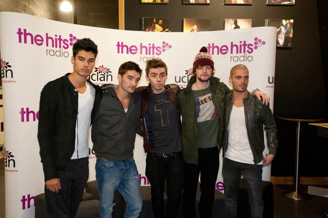 The Wanted before the The Hits Radio Future Hits Live concert at 53 Degrees in Preston. Top Parker is pictured second left