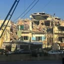Lebanese neighbourhoods destroyed by bombardment.
