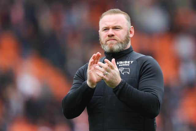 Derby County manager Wayne Rooney.