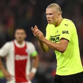 Erling Haaland of Borussia Dortmund. (Photo by Dean Mouhtaropoulos/Getty Images)