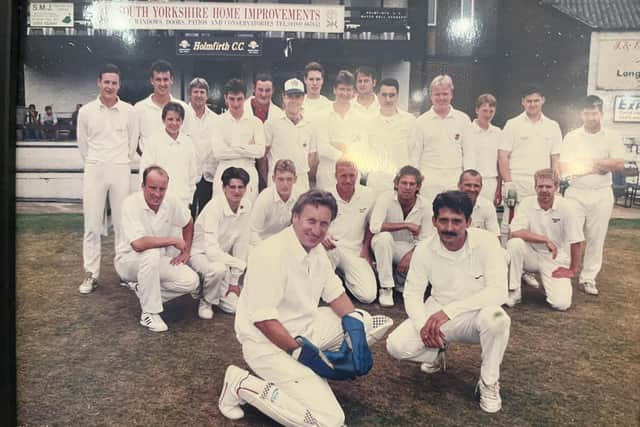 Huddersfield Town manager Neil Warnock during his stint as Holmfirth Cricket Club's wicketkeeper in the '90s

