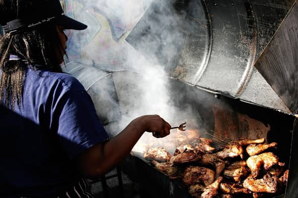 Jerk chicken is only authentic when cooked in a drum (Picture: Miles Willis/Getty Images)