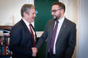 Labour leader Sir Keir Starmer with Bury South MP Christian Wakeford. 