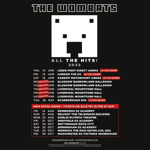 The Wombats add extra UK tour dates