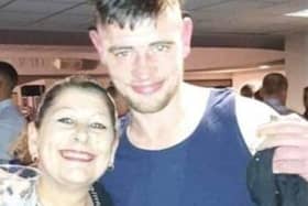 Christopher Hughes with his mum Susan