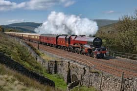 Full steam ahead ... historic locomotive Princess Elizabeth hauls the Northern Belle train over the Settle-Carlisle line