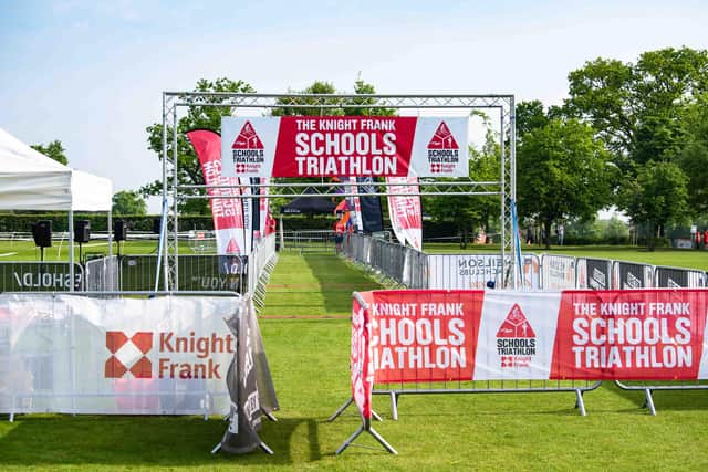 The Schools Triathlon Finish Line