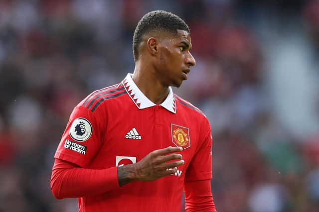 Marcus Rashford of Manchester United is in New York with teammate Tyrell Malacia (Picture: Matt McNulty/Getty Images)