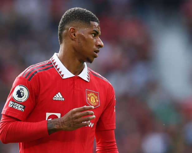 Marcus Rashford of Manchester United is in New York with teammate Tyrell Malacia (Picture: Matt McNulty/Getty Images)