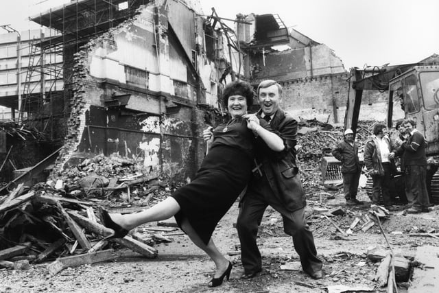 Dancing legend Jiving Joe Bertrand who was once banned from the Casino in the 1950s for jiving which was then considered improper returns with his dance partner Ruth Webster, to the ruins of the dance hall where they used to clear the floor when he took to the boards.