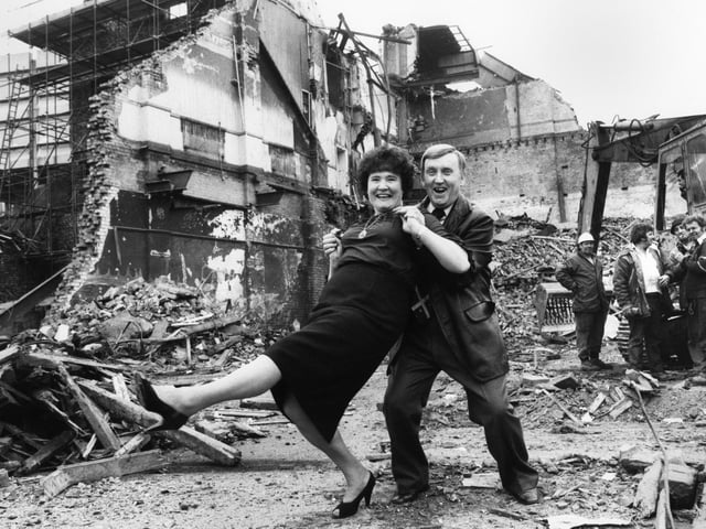 Dancing legend Jiving Joe Bertrand who was once banned from the Casino in the 1950s for jiving which was then considered improper returns with his dance partner Ruth Webster, to the ruins of the dance hall where they used to clear the floor when he took to the boards.