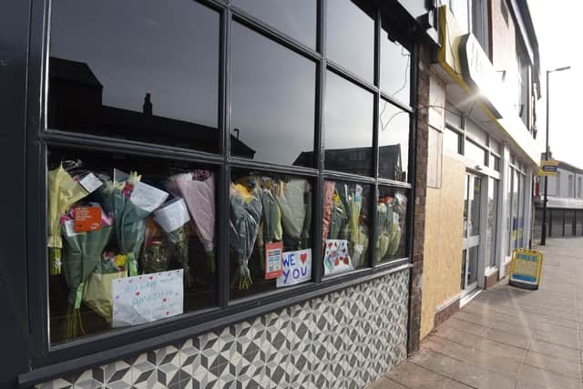 Flowers in the window at Fifteens
