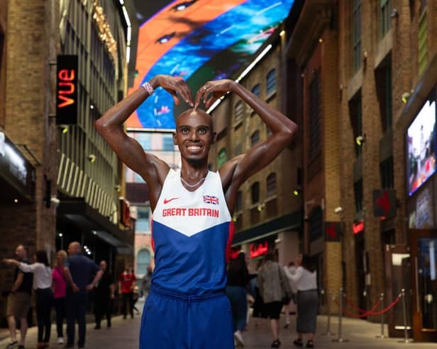 Mo Farah from Madame Tussauds Blackpool at Printworks in Manchester