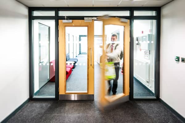 One of the firedog sets designed, manufactured and installed by Doorassure.
