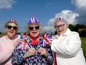 People out celebrating the coronation