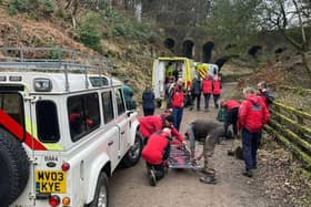 The boy fell 30ft down steep ground below the Seven Arches Bridge landmark at Rivington Terraced Gardens on Monday (February 20)