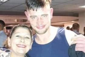 Christopher Hughes and his mum Susan