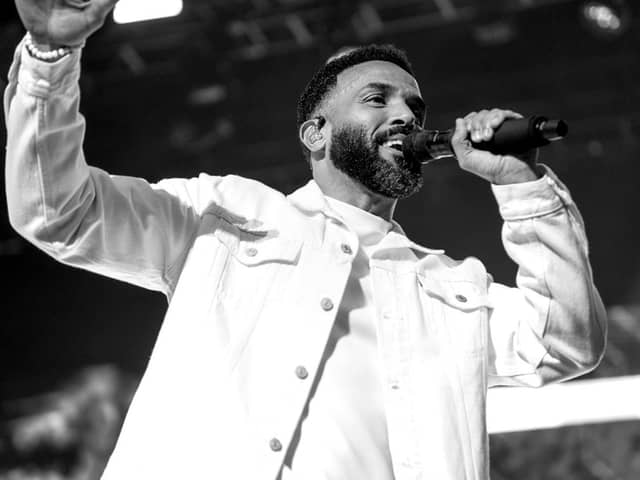 Craig David on stage in Scarborough. photo: Cuffe & Taylor
