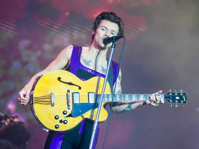 Harry Styles is regularly seen in a Manchester United shirt. 