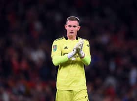 Manchester United's Dean Henderson has been heavily-linked with a move away from Old Trafford this summer. Credit: Getty. 