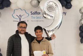 Salford City Academy students collect GCSE results