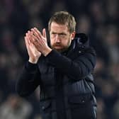 Brighton manager Graham Potter thinks Lewis Dunk’s sending off was controversial. Credit: Getty. 