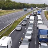 Traffic congestion on the M61 