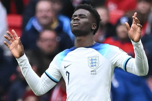 HUMILITY: Bukayo Saka scored perhaps his best England goal against Ukraine at Wembley to underline his ongoing improvement