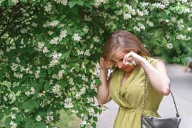 Hay fever symptoms.