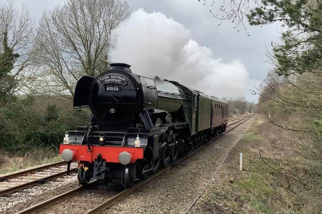 The Flying Scotsman on its way to York on Sunday. Photo: Matilda Walden