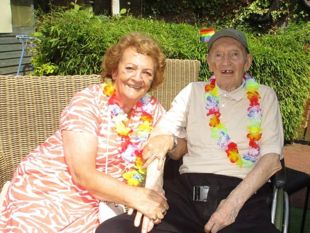 Rose Court residents and loved ones celebrating Care Home Open Week 2024
