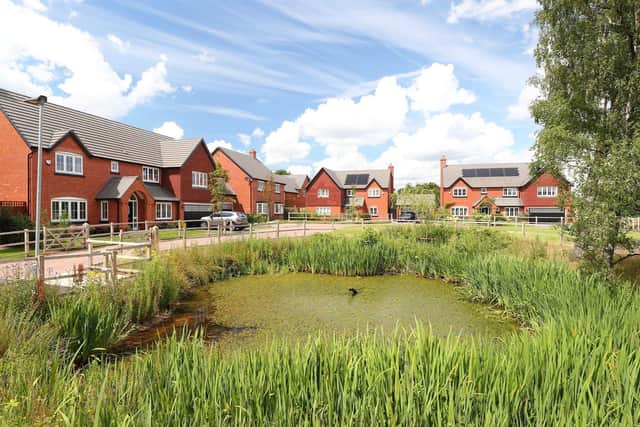 A street scene of Elan homes at Gosling Park, Croft. The homebuilder has acquired land in the Warrington village of Hollins Green
